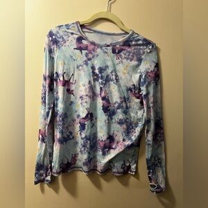 Cuddl Duds-Unicorn Print Thermals Long Sleeve Top and Bottom-Used